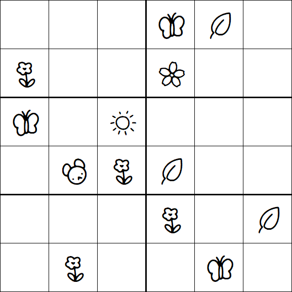 Kids Sudoku 6x6 - Medium