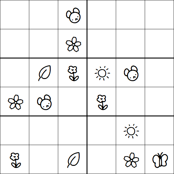 Kids Sudoku 6x6 - Medium