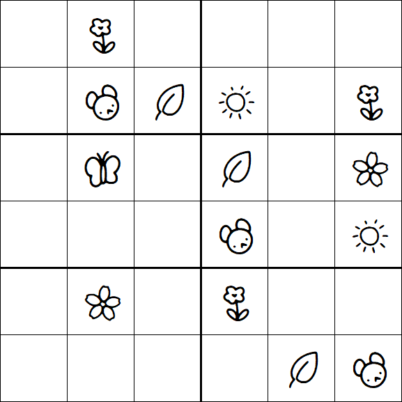 Kids Sudoku 6x6 - Medium