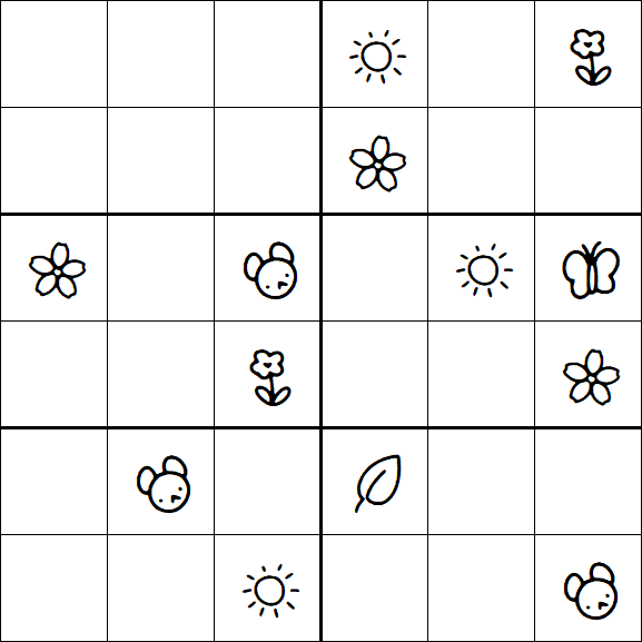 Kids Sudoku 6x6 - Medium