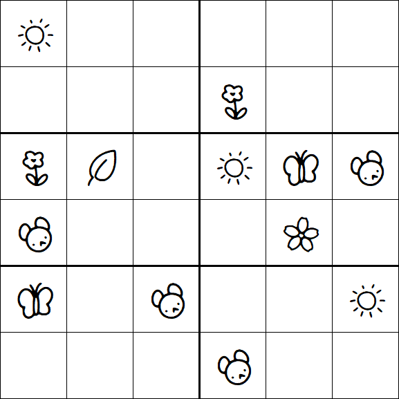 Kids Sudoku 6x6 - Medium