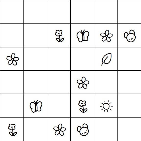 Kids Sudoku 6x6 - Medium