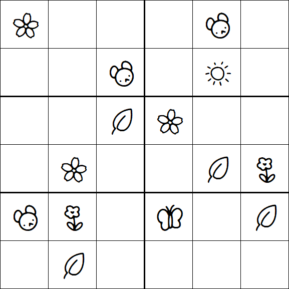 Kids Sudoku 6x6 - Medium