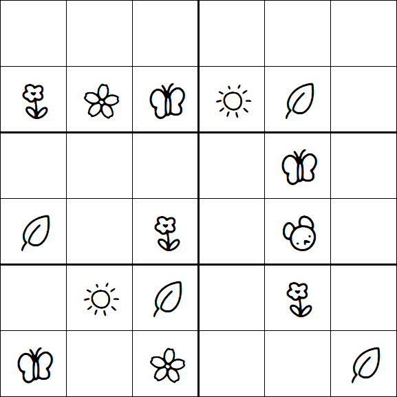 Kids Sudoku 6x6 - Medium