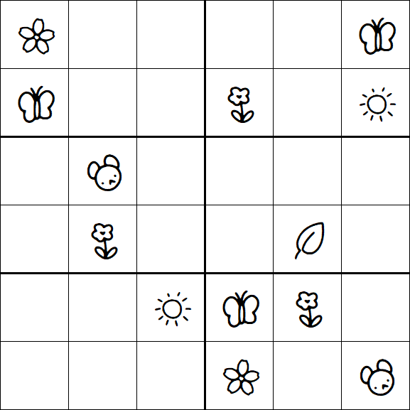 Kids Sudoku 6x6 - Medio