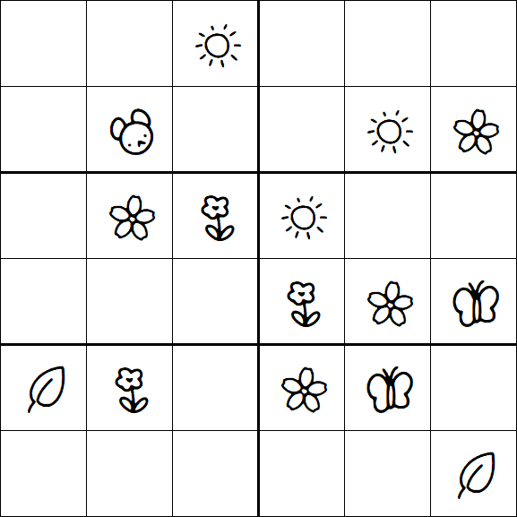 Kids Sudoku 6x6 - Medium