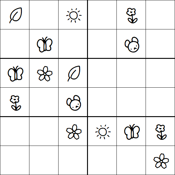 Kids Sudoku 6x6 - Medium