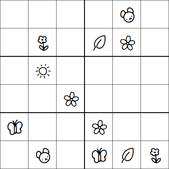 Kids Sudoku 6x6 - Medium