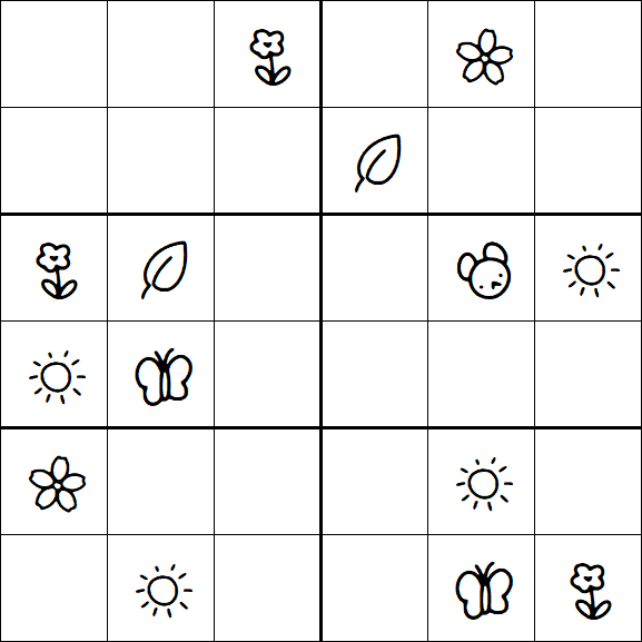 Kids Sudoku 6x6 - Medium
