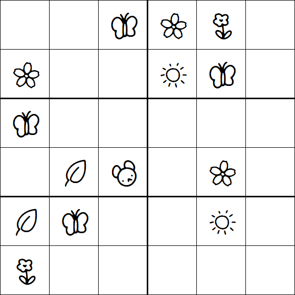 Kids Sudoku 6x6 - Medium
