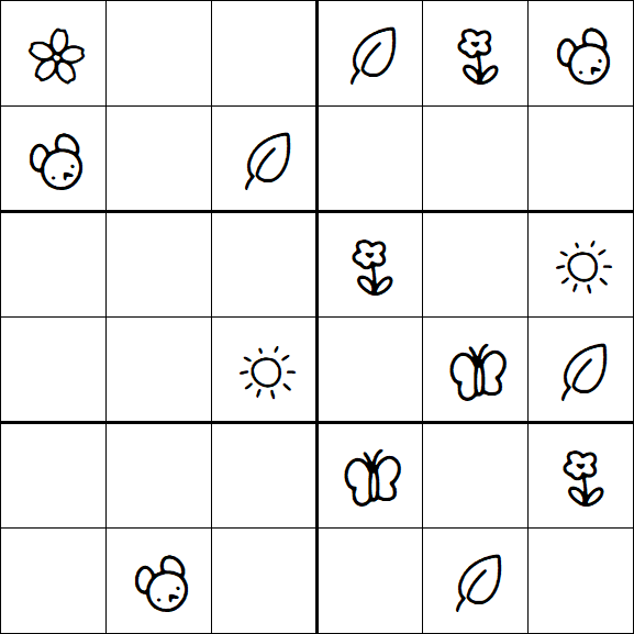 Kids Sudoku 6x6 - Medium