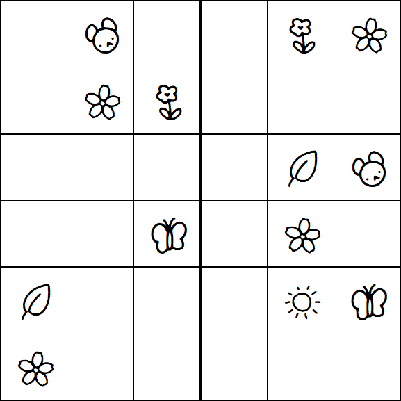 Kids Sudoku 6x6 - Medium