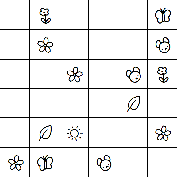 Kids Sudoku 6x6 - Medium