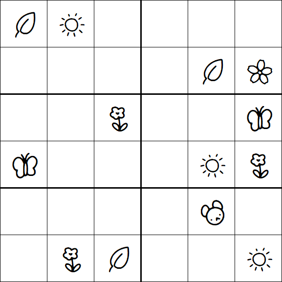 Kids Sudoku 6x6 - Medium