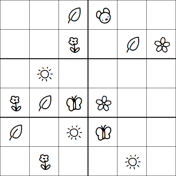 Kids Sudoku 6x6 - Medium