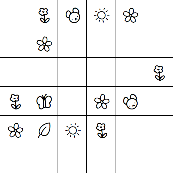 Kids Sudoku 6x6 - Medium