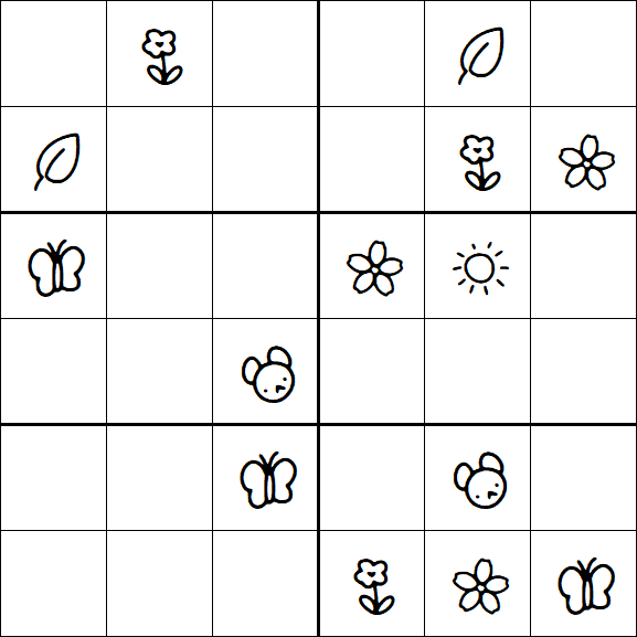 Kids Sudoku 6x6 - Medium