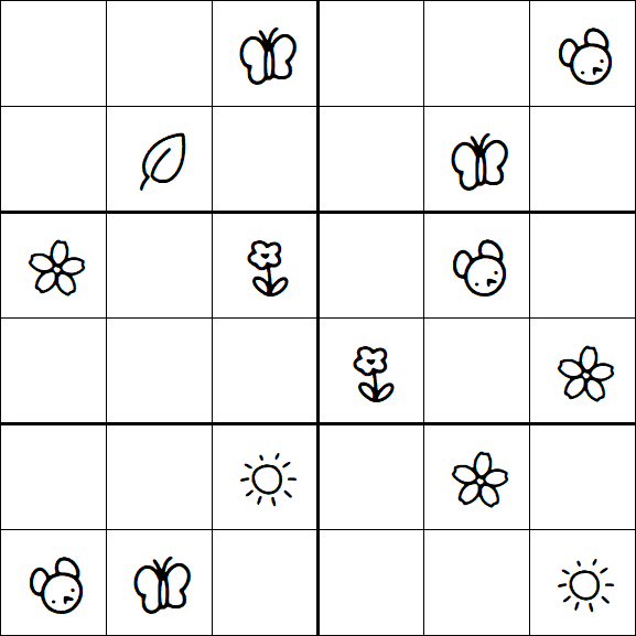 Kids Sudoku 6x6 - Medium
