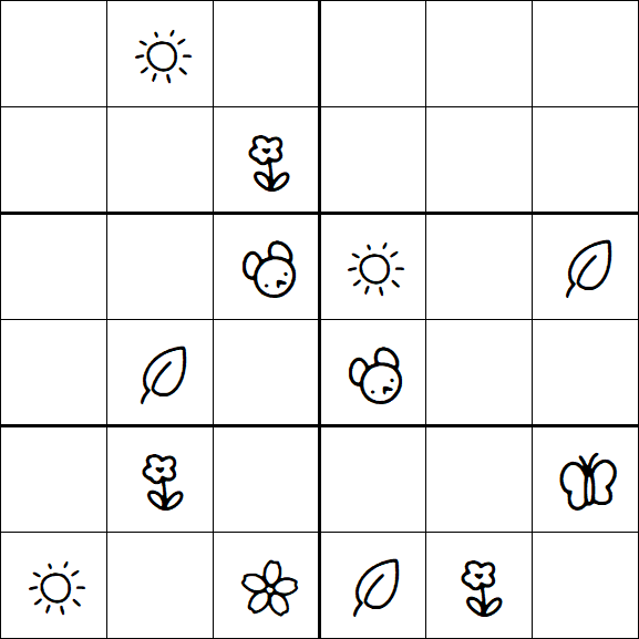 Kids Sudoku 6x6 - Medium