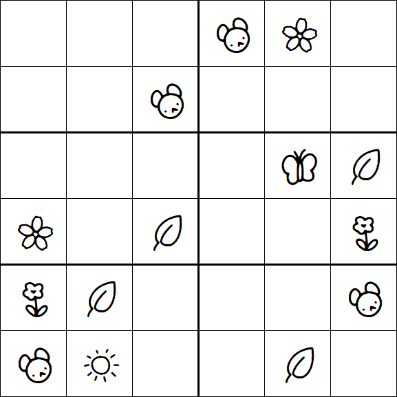 Kids Sudoku 6x6 - Medium