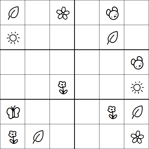 Kids Sudoku 6x6 - Medium
