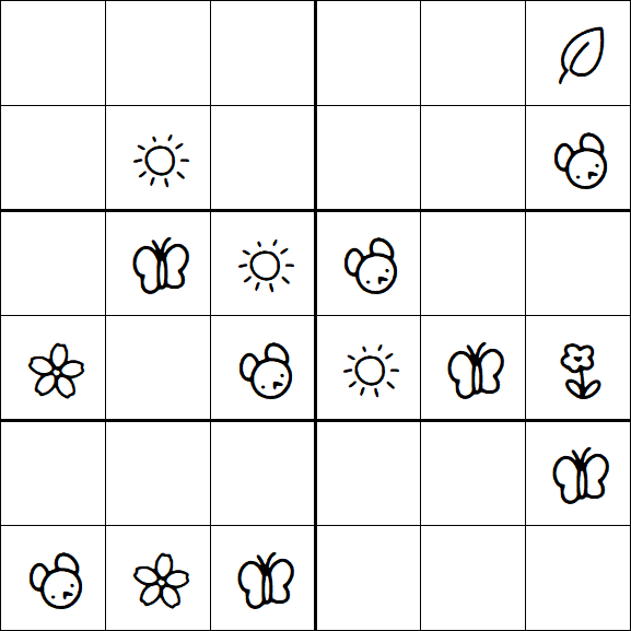 Kids Sudoku 6x6 - Medium