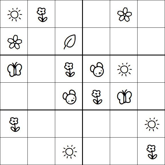 Kids Sudoku 6x6 - Medium