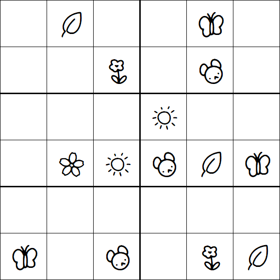 Kids Sudoku 6x6 - Medium