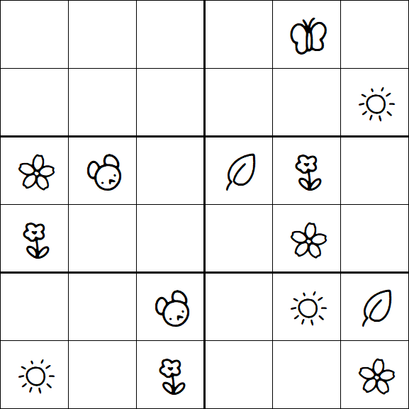 Kids Sudoku 6x6 - Medium