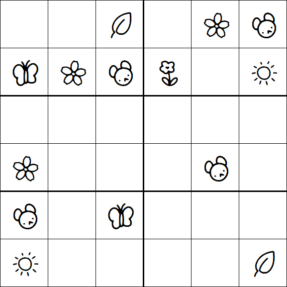 Kids Sudoku 6x6 - Medium