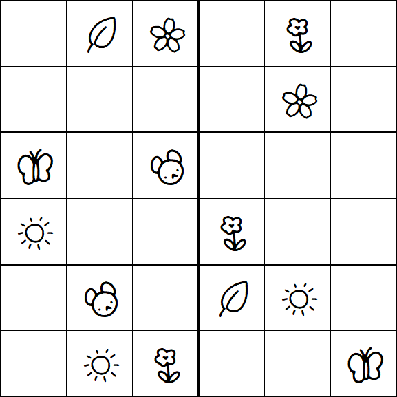 Kids Sudoku 6x6 - Medium