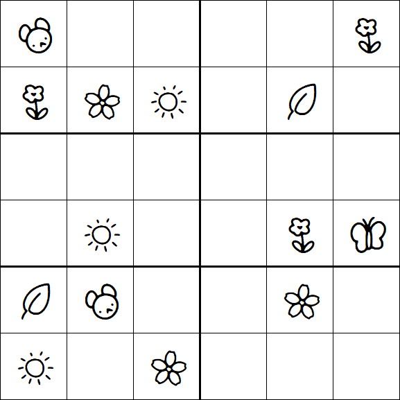 Kids Sudoku 6x6 - Medium