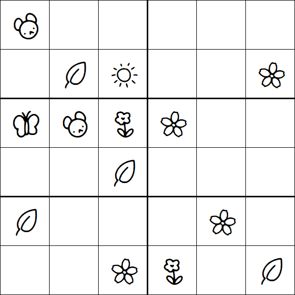 Kids Sudoku 6x6 - Medium