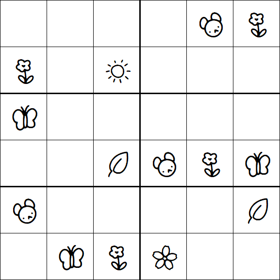 Kids Sudoku 6x6 - Medium