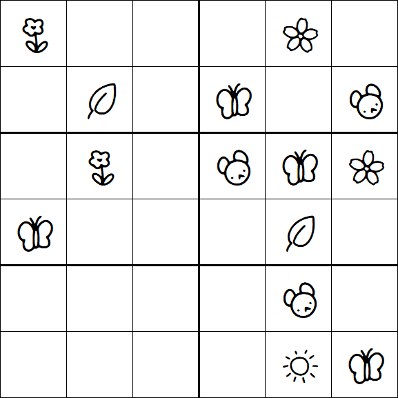Kids Sudoku 6x6 - Medium