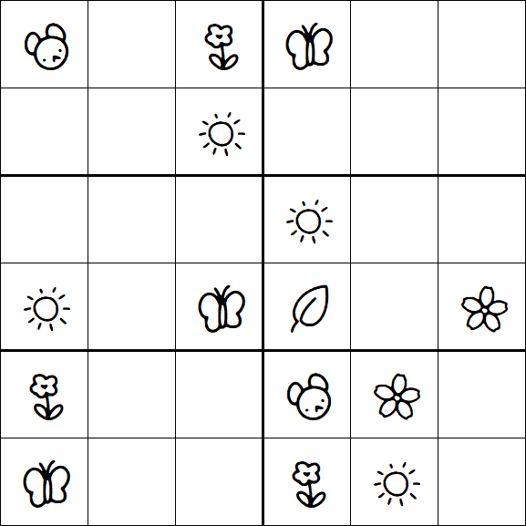 Kids Sudoku 6x6 - Medium