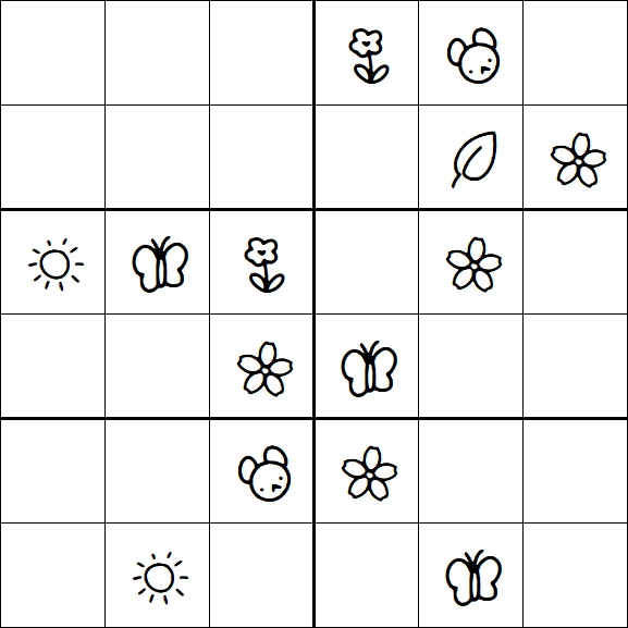 Kids Sudoku 6x6 - Medium