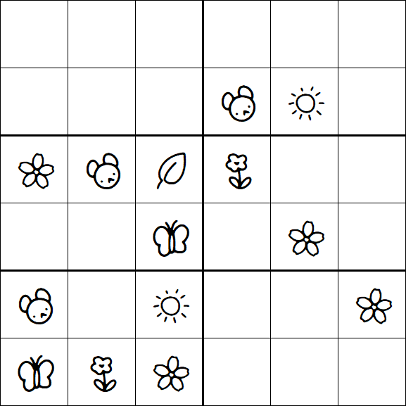 Kids Sudoku 6x6 - Medium