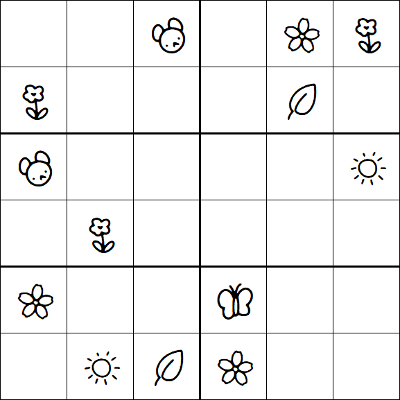 Kids Sudoku 6x6 - Medium