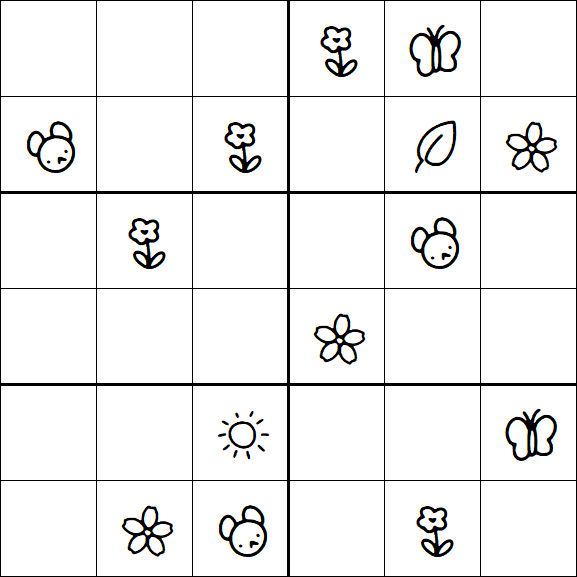 Kids Sudoku 6x6 - Medium