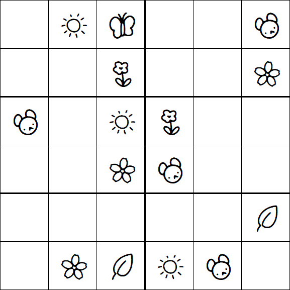 Kids Sudoku 6x6 - Medium
