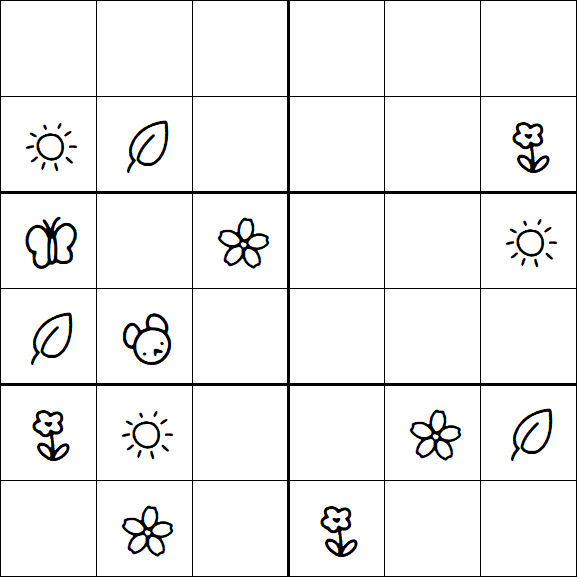 Kids Sudoku 6x6 - Medium