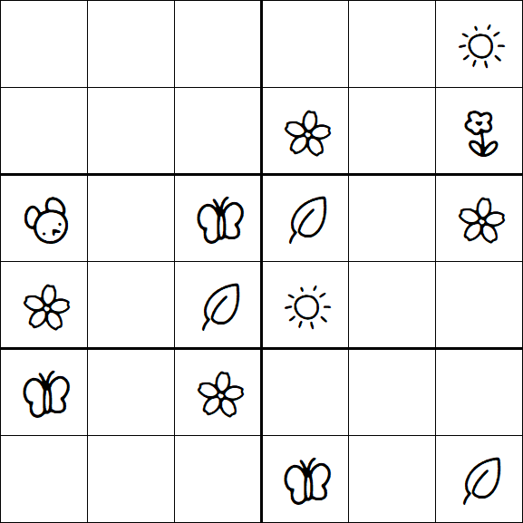 Kids Sudoku 6x6 - Medium