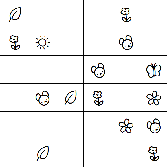 Kids Sudoku 6x6 - Medium