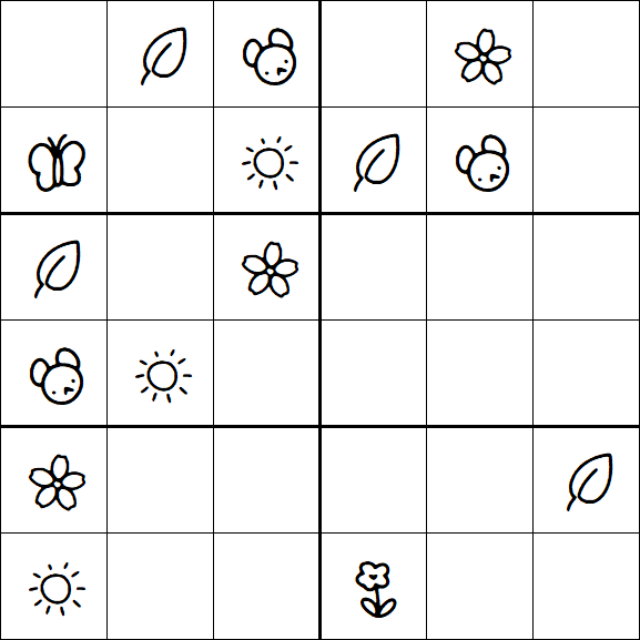 Kids Sudoku 6x6 - Medium