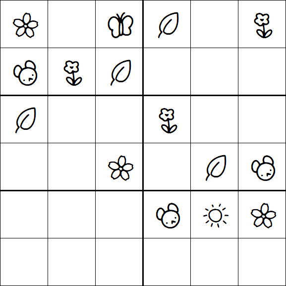 Kids Sudoku 6x6 - Medium