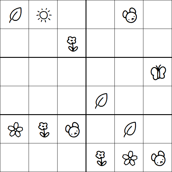 Kids Sudoku 6x6 - Medium