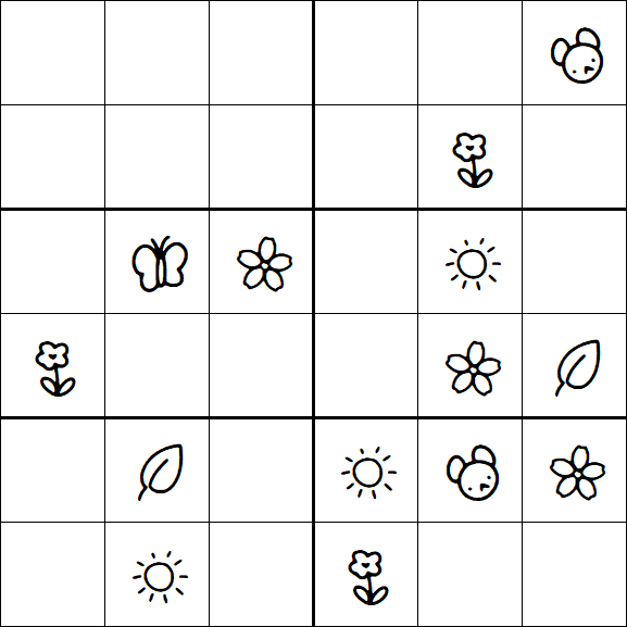 Kids Sudoku 6x6 - Medium