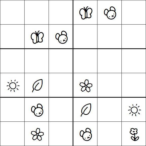 Kids Sudoku 6x6 - Medium