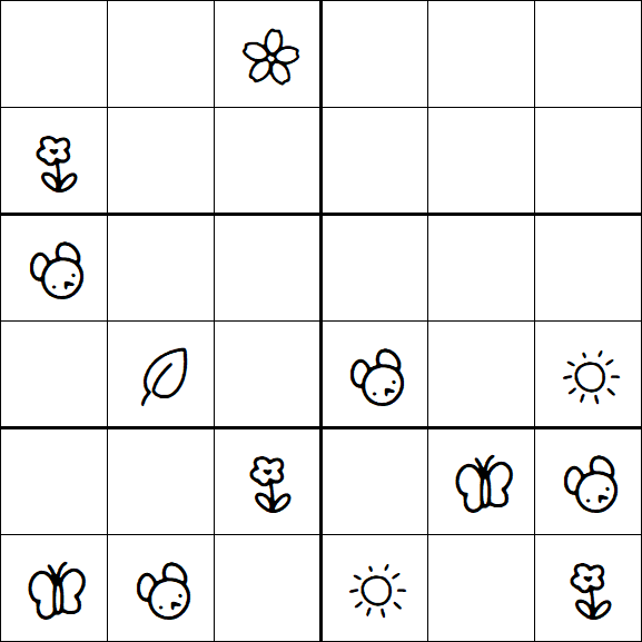 Kids Sudoku 6x6 - Medium